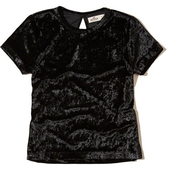 Hollister Black Velvet Baby Tee, size XS - Picture 1 of 1